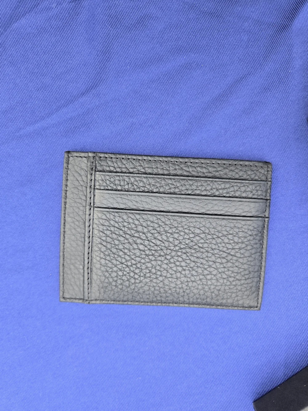 BOSS Men’s Black Leather Card Holder - Slim Wallet